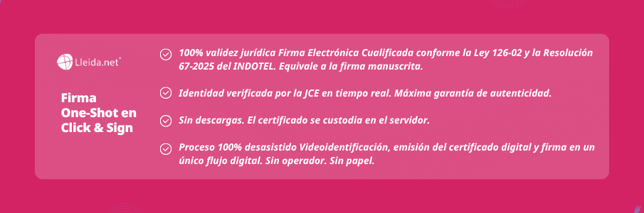 Firma digital para documentos en República Dominicana. Firma electrónica cualificada con certificado digital. 